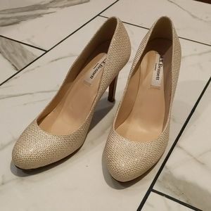 L.K. Bennett Gold Metallic Pumps